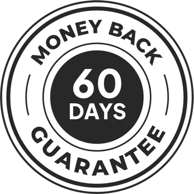 60 days money-back guarantee seal